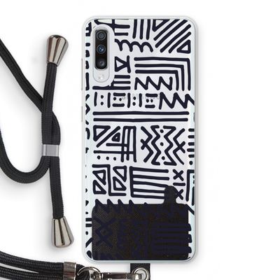Marrakech print: Samsung Galaxy A70 Transparant Hoesje met koord