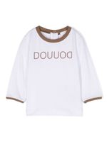 Douuod Kids t-shirt en coton à logo imprimé - Blanc