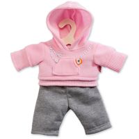 poppen jogging outfit - roze, 35 - 45 cm
