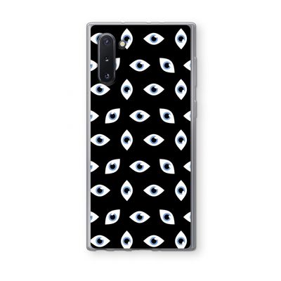 Eyes pattern: Samsung Galaxy Note 10 Transparant Hoesje