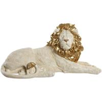 Decoratieve figuren Home ESPRIT Wit Gouden Leeuw 80 x 36 x 39 cm