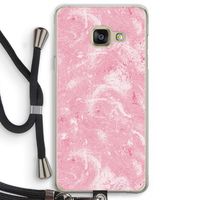 Abstract Painting Pink: Samsung Galaxy A3 (2016) Transparant Hoesje met koord