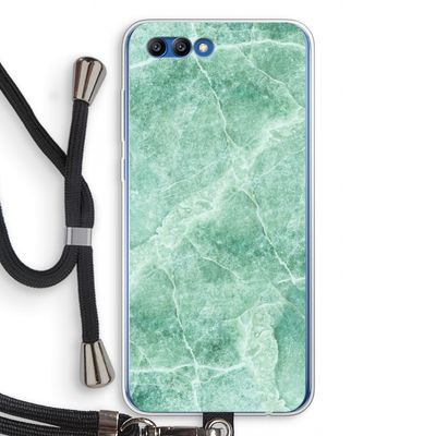Groen marmer: Honor 10 Transparant Hoesje met koord