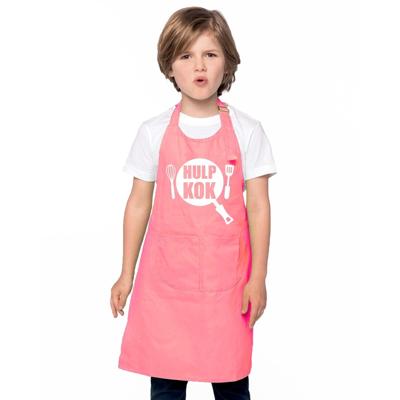 Hulpkok keuken schort - voor jongens en meisjes Roze - Koken en kliederen - 100% katoen Hulpkok keuken schort - voor jongens en meisjes Roze - Koken en kliederen - 100% katoen