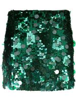 P.A.R.O.S.H. jupe à taille haute brodée de sequins - Vert