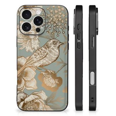 Bloemen Hoesje voor iPhone 16 Pro Vintage Bird Flowers