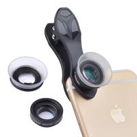 APEXEL APL-24 X-H 2 in 1 universele externe 12 X & 24 X macrolens mobiele telefoon met Lens Hood