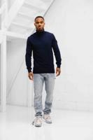Malelions Knitted Turtleneck Sweater Heren Donkerblauw - Maat S - Kleur: Donkerblauw | Soccerfanshop