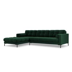 Cosmopolitan Design Bali Hoekbank met Chaise Longue Links - Flessengroen / Zwart