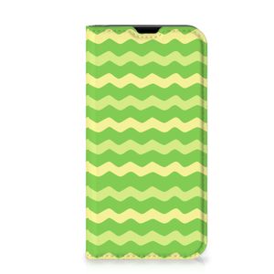 iPhone 13 Mini Hoesje met Magneet Waves Green