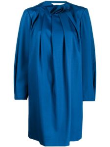 Nina Ricci robe courte à détails plissés devant - Bleu