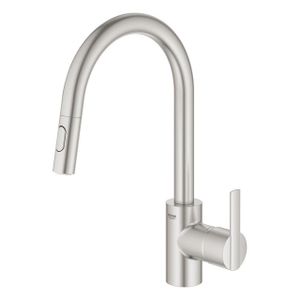 GROHE Feel Keukenkraan - hoog - uittrekbare uitloop - 2 straalsoorten - supersteel geborsteld 31486DC1