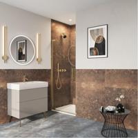 Crosswater Asura Douchedeur - 80cm - draaideur - zonder hendel - geborsteld messing AUHDFC0800