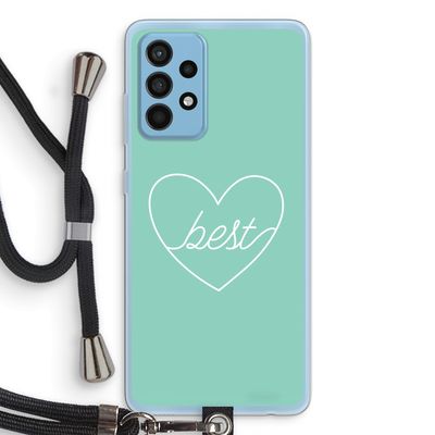 Best heart pastel: Samsung Galaxy A52 Transparant Hoesje met koord