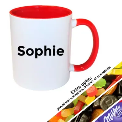 Gepersonaliseerde mok (rood)