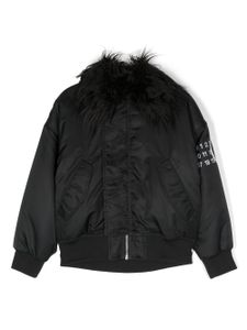 MM6 Maison Margiela Kids doudoune à logo imprimé - Noir