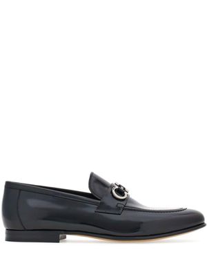 Ferragamo mocassins en cuir à boucles Gancini - Noir