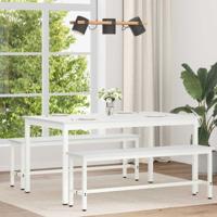 Eettafel Wit 150 x 90 x 75 cm Massief grenenhout