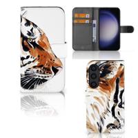 Hoesje Samsung Galaxy S24 Watercolor Tiger Hoesje Samsung Galaxy S24 Watercolor Tiger