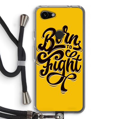 Born to Fight: Pixel 3a Transparant Hoesje met koord