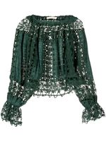 Ulla Johnson blouse Kavita en dentelle - Vert - thumbnail