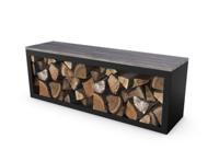Geroba Geroba zitbank met houtopslag Beltza HS1 1500x385x500mm - zwart Geroba Geroba zitbank met houtopslag Beltza HS1 1500x385x500mm - zwart