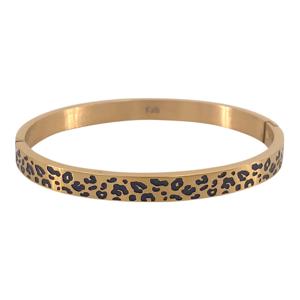 Kalli Bangle Armband Panter Goud