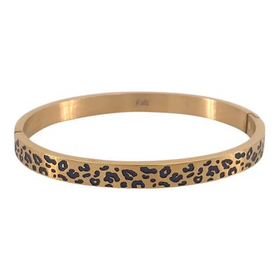 Kalli Bangle Armband Panter Goud