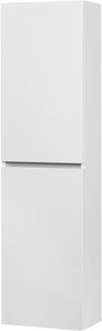 Ben Limara Hoge kast links 45x29x165 cm Glans Wit/Aluminium