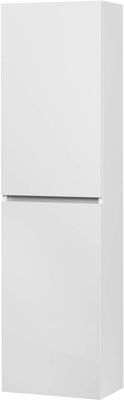 Ben Limara Hoge kast links 45x29x165 cm Glans Wit/Aluminium