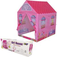 Overige Merken Speeltent huis 72x95x102 cm roze