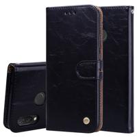 Zakelijke stijl olie Wax textuur horizontale Flip leren Case voor Huawei Nova 3 met houder & kaartsleuven & portemonnee (zwart)