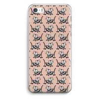 Zwarte poes: iPhone 5 / 5S / SE Transparant Hoesje