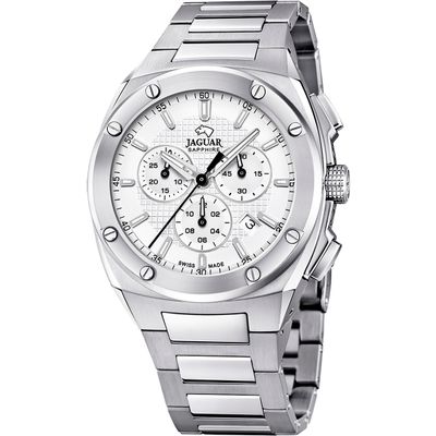 Jaguar J805/A Horloge Acier staal zilverkleurig-wit 44,5 mm