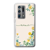 Gele bloemen: Huawei P40 Pro Plus Transparant Hoesje
