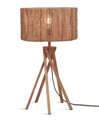 GOOD&MOJO Tafellamp 'Iguazu' 5-poot, Bamboe en jute, kleur Naturel