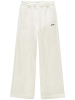 MSGM pantalon de jogging à logo imprimé - Blanc