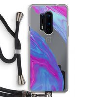 Zweverige regenboog: OnePlus 8 Pro Transparant Hoesje met koord