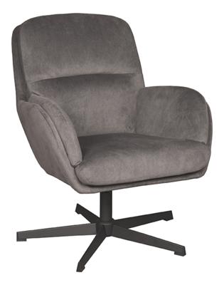 LABEL51 Draaifauteuil 'Moss' kleur Antraciet