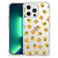 Doorzichtige Silicone Hoesje voor iPhone 13 Pro Max Katten Emojis