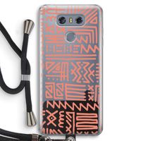 Marrakech Pink: LG G6 Transparant Hoesje met koord