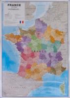 Wandkaart France Political Map | 118 x 84 cm | Maps International