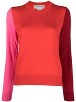 Comme Des Garçons Girl pull en maille fine à design colour block - Rouge - thumbnail