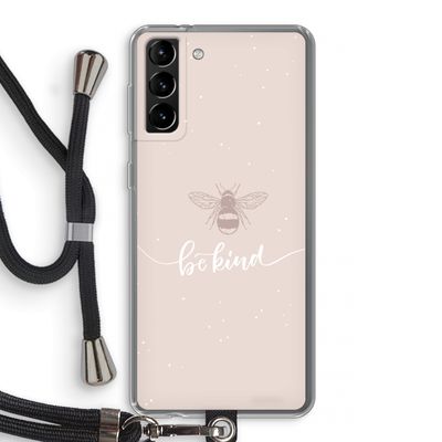 Be(e) kind: Samsung Galaxy S21 Plus Transparant Hoesje met koord