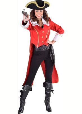 Jas piraat/admiraal rood Jas piraat/admiraal rood