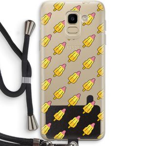 Waterijsjes: Samsung Galaxy J6 (2018) Transparant Hoesje met koord
