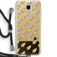 Waterijsjes: Samsung Galaxy J6 (2018) Transparant Hoesje met koord