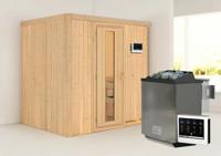 Karibu | Bodin Sauna | Energiesparende Deur | Biokachel 9 kW Externe Bediening