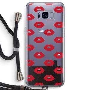 Lips: Samsung Galaxy S8 Transparant Hoesje met koord