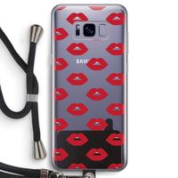 Lips: Samsung Galaxy S8 Transparant Hoesje met koord